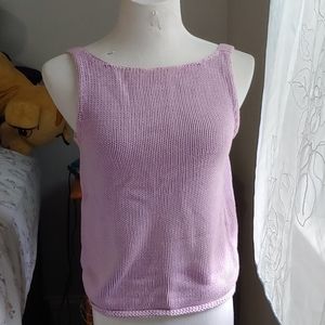 Lilac chunky knit tank top